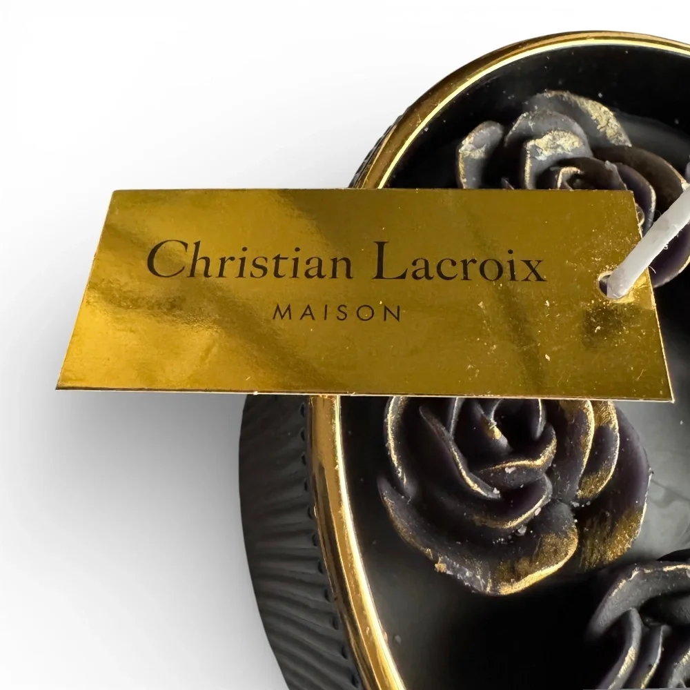 CHRISTIAN LACROIX Maison Midnight Garden scented candle black rose design 7.8 oz